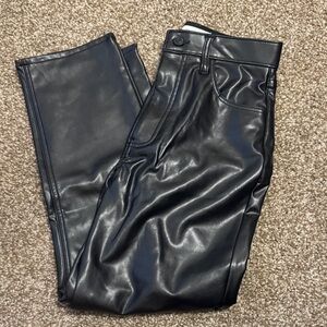 Abercrombie & Fitch Black Vegan Leather Pants